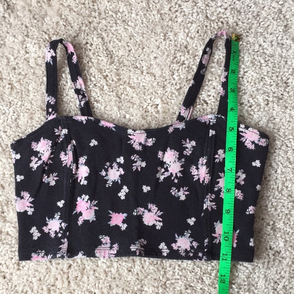 Garage | Floral Bandeau Crop Top - Picture 3 of 7